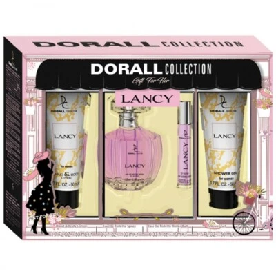 CREATION LAMIS Dorall Lancy Damen Box für Damen 4 Stück 100 ml EDT + Körpermilch 50 ml + Mini + SG