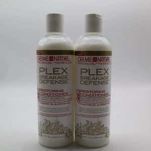 Creme of Nature Plex Breakage Defense Step 3 Restoring Conditioner 12oz 2pck NEW - Picture 1 of 9
