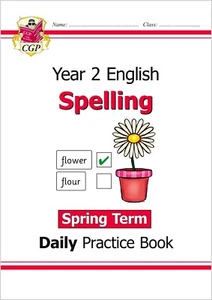 KS1 Year 2 English Spelling Daily Practice Book Spring with Answer Ages 6-7 CGP - Picture 1 of 8