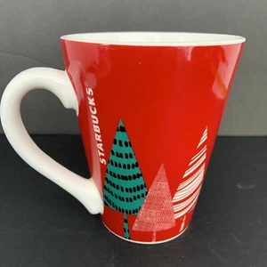 Starbucks Coffee Mug 18fl oz 2017 Red, Christmas Tree, Microwave Safe - Picture 1 of 10