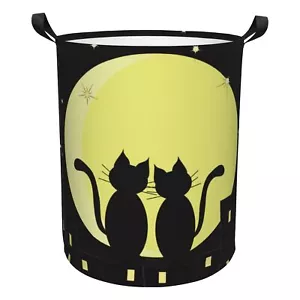 Laundry Hamper Enamored Cats Waterproof Collapsible Laundry Basket with Easy ... - Picture 1 of 6