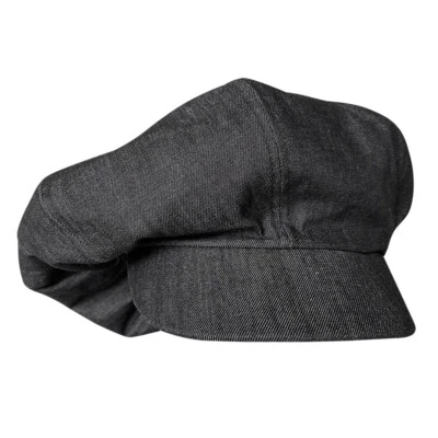 Mujeres Denim Newsboy Sombrero Cabbie Gorra Boina Plana Grande Grande Suelto Informal Foto 1 de 4