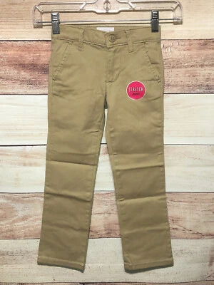Childrens Place Girls Pants Sz 5 Khaki Slim Stretch Fabric 2 Pockets NWT LBB76 - Image 1 of 4