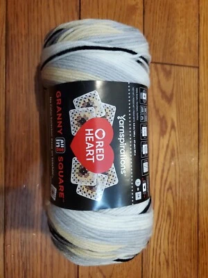 New Red Heart All In One Granny Square Soft White - Shadow 8.8oz  - Image 1 of 2