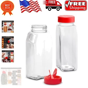 Portable Clear Spice Jars (2 Pcs) - 32 Oz Containers for Kitchen Organization - Picture 1 of 11
