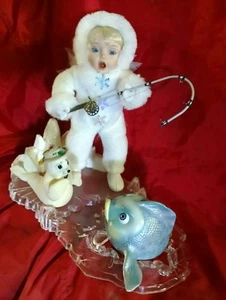 Ashton Drake SNOWBABY Porcelain Doll Catch of the Day #154FA retired 1999 #96506 - Picture 1 of 5