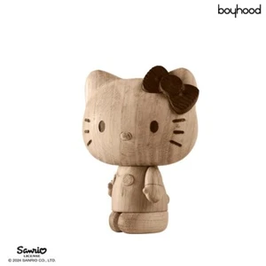Figura interior de objetos de madera de roble Hello Kitty de Sanrio infantil 14 cm nueva - Imagen 1 de 4