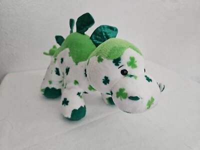 Webkinz Lucky Dino HM712 Plush Stuffed Animal Shamrocks NO CODE Stegosaurus - Image 1 of 4