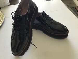 Kensie Oxford Black Patent Shoes Size 6.5 M - Picture 1 of 8