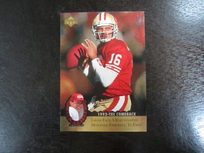 1995 Upper Deck Joe Montana Trilogy 1992 The Comeback # MT16 Card (B64) 49ers - Image 1 of 2