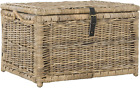 Happimess HPM9001C Caden 30" Wicker Storage Trunk, Collapsible for flat storage,