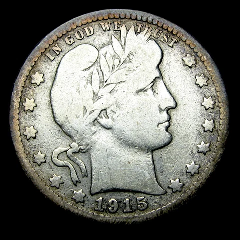 1915-S Barber Quarter Silver  ---- Stunning Coin ---- #QQ951 Cover