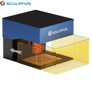 Sculpfun iCube Pro 5W Mini Lasergravierer geschlossene Lasergraviermaschine Y1W9 - Bild 1 von 12