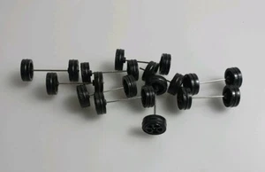 10 of 0.5" PLAIN WHEEL 1.10" x 0.034"  AXLE - HOBBY CAR MATCHBOX CORGI ETC - Picture 1 of 3