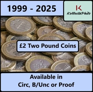Two £2 Pound Coin UK Commemorative Coins BU Bunc Proof 1999 - 2025 - Picture 1 of 64