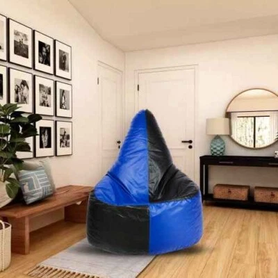 Funda para bolsa de frijoles para silla 4XL sin frijoles negro y azul Foto 1 de 3