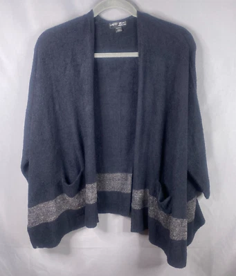 Barefoot Dreams Wrap CozyChic Lite Cliffside Wrap Black Gray One Size Oversized - Image 1 of 4