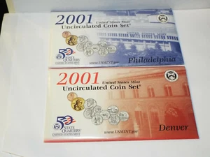 2001 US MINT UNCIRCULATED COIN SET P&D 20 Coins - Picture 1 of 3