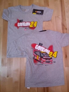 Youth Jeff Gordon #24 NASCAR Awesome Boys Gray Kids Tee Shirt Size Medium NWT - Picture 1 of 6