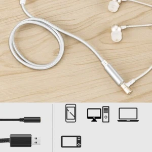 USB External Stereos Sound Card with 3.5mm Headphone Microphones Jacks for Win - Afbeelding 1 van 10