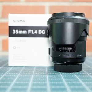 Sigma 35mm f/1.4 DG HSM Art For Nikon F Mount With Original Box EXCELLENT - Picture 1 of 8