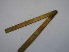 Antique Victorian Old Solid Brass Pocket Folding 12 Inch Measure Ruler