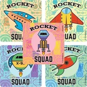 25 Rocket Squad Stickers space Party Favor Teacher Supply - Picture 1 of 1