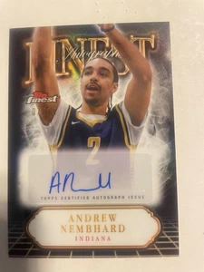Autógrafos Topps Finest Andrew Nembhard 2024-25 negros #7/25 Indiana Pacers SP - Imagen 1 de 2