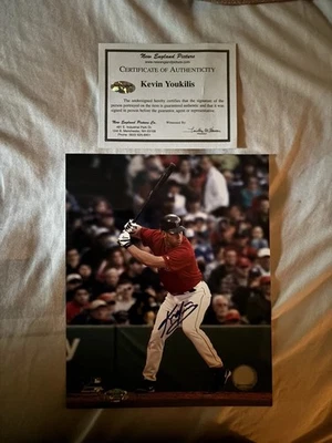 凯文·尤基利斯亲笔签名棒球图片亚特兰大勇士队美国职棒大联盟 — 第 1/3 张图片