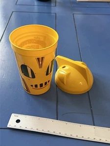 Tazza di plastica promozionale vintage Disney 1991 Pizza Hut The Rocketeer film con coperchio - Foto 1 di 15
