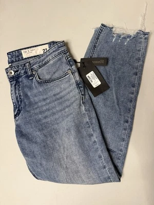 NWT Rag & Bone Womens Dre Low Rise Boyfriend Distressed Light Wash Jeans Size 27 - Image 1 of 4