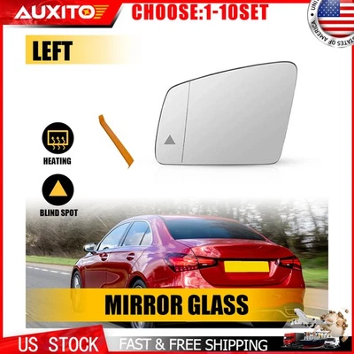 Слепое пятно с подогревом на левом зеркале стекло для Mercedes Benz CL600 CLA250 CLS400 1-10X - Изображение 1 из 4