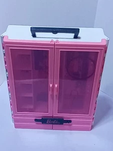 Mattel Barbie Pink Clear Doors Clothing Accessories Storage Doll Travel Case - Picture 1 of 5