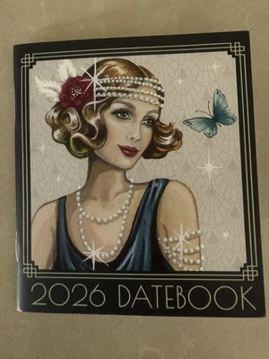 2026 DATE BOOK ART DECO 2026 Deco Clintons Mini Date Book Diary 11 X 10cm Art Deco pocket size