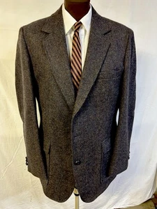 Blazer Chaqueta Abrigo Deportivo De Colección Haggar Imperial Verde Tweed Hombres Lana 38 R EE. UU. - Imagen 1 de 7
