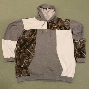 Carhartt X Realtree Hoodie Upcycled Reworked Size XXL 2XLarge Hooded Sweatshirt - Picture 1 of 15