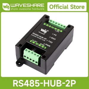 Waveshare Industrial-grade Isolated 2-Ch RS485 Hub Rail-mount, Wide Baud Rate - Picture 1 of 11