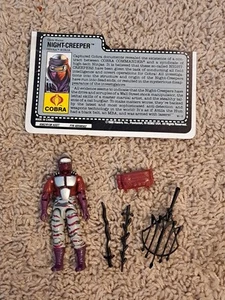 Vintage G.I. 1989 GI Joe ARAH Cobra Night Creeper Figur 100% komplett mit Karteikarte - Bild 1 von 13