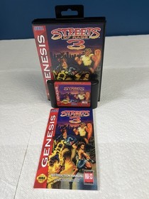 Sega GENESIS Authentic STREETS OF RAGE 3 Completed with New Manual