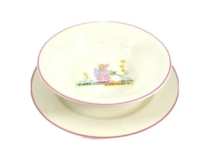 Mary, Mary Quite Contrary CHILD SET 2 Piece Plate and Bowl Vintage - Picture 1 of 12