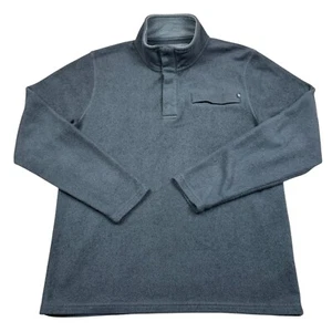Free Fly Men's Gray Pullover Snap Fleece Brushed 1/4 Zip Bamboo Gray Size M - Picture 1 of 12