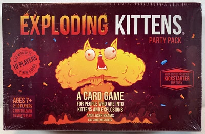 EXPLODING KITTENS (Party Pack) 10 Player Card Game - Sealed (2020) More cards! - Image 1 of 4