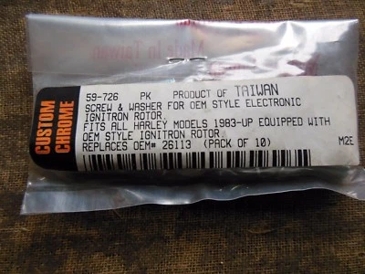 #EV HD Harley Davidson CC Screw and Washer for  electronic ignitron rotor  26113 - Imagem 1 de 2