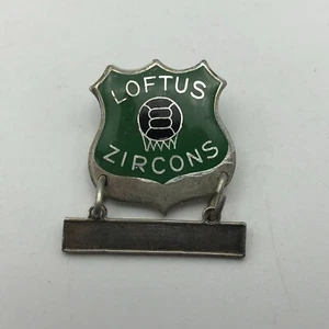 Vintage Loftus Zircons Netball Club Lapel Hat Pin Amor Sydney M8 - Picture 1 of 12