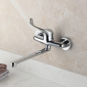 Medical Faucet Long Handle Bathroom 1Hole Mixer Faucet Hospital Elbows Touch Tap - Bild 1 von 10