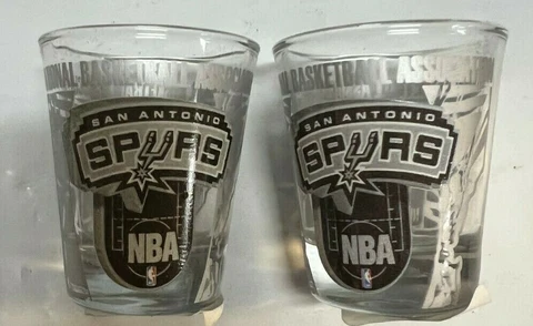 San Antonio Spurs NBA HI-DEF Enhanced Etched 2oz Shot Glass Cover