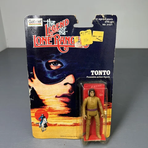VINTAGE 1980 GABRIEL THE LONE RANGER TONTO FIGURE MOSC ULTRA RARE! Cover