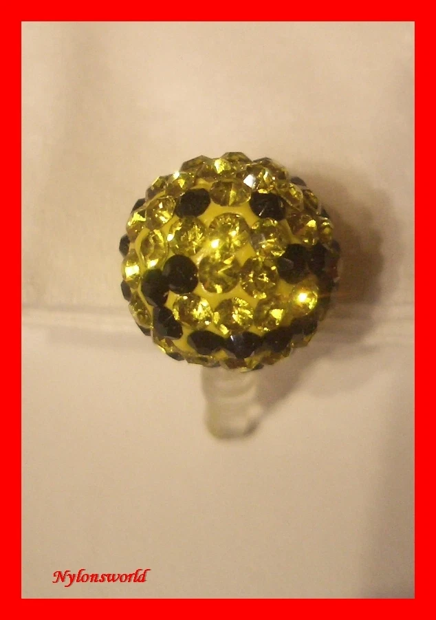 Edler Strass Handy Staubschutz Stöpsel Straß SMILEY NEU   (c866) - Bild 1 von 1