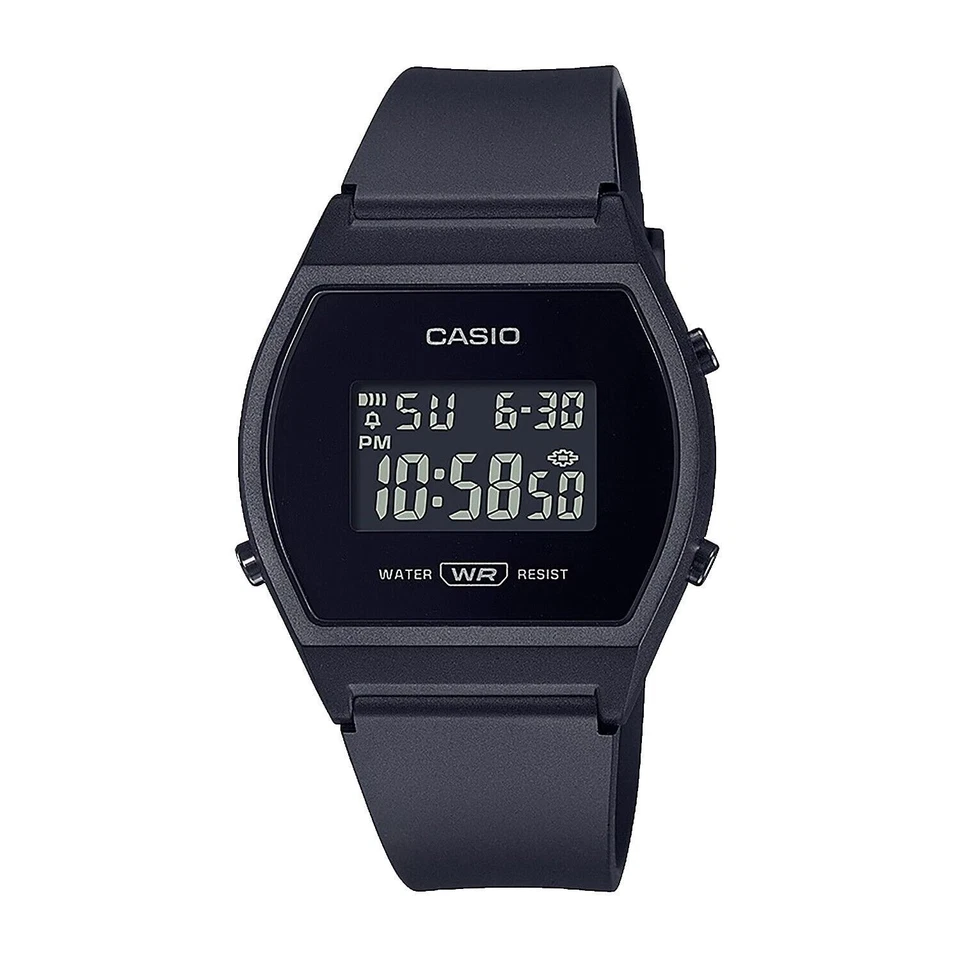 Casio LW204-1B 39mm Black Resin Case Band Women's Digital Wristwatch