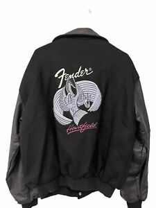 Fender Guitar Heartfield  Letterman’s Jacket Vintage NICE For Gigs! Leather